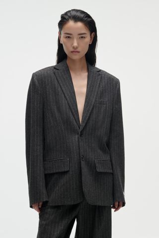 Zara + Adererror Oversize Striped Blazer