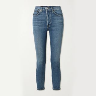 Re/Done + 90s Comfort Stretch High-Rise Ankle Crop Skinny Jeans