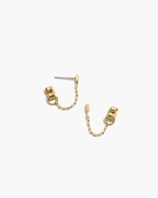 Madewell + Bar Chain Hoop Earrings