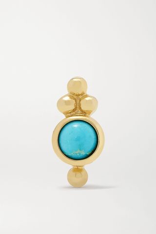 Maria Tash + 14-Karat Gold Turquoise Earring