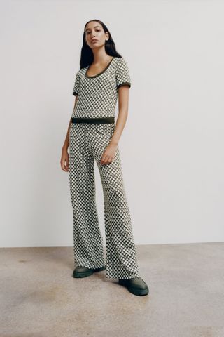Zara + Jacquard Pants