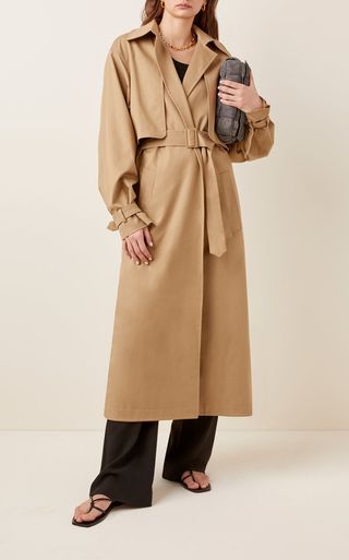 La Collection + Evelyn Belted Cotton-Gabardine Trench Coat