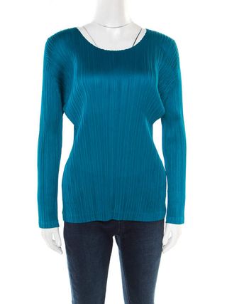 Pleats Please by Issey Miyake + Micro Pleated Long Sleeve Top