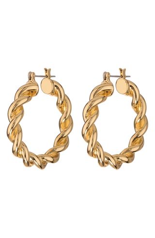 Luv AJ + St. Tropez Twisted Hoop Earrings