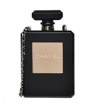 Chanel + Evening Bag No. 5 Perfume Bottle Black/Gold