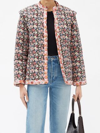 Sea + Leslie Quilted Floral-Print Cotton-Poplin Jacket