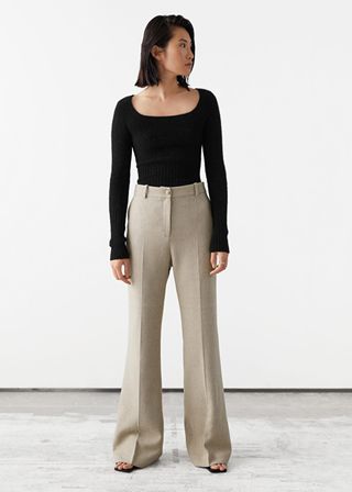 & Other Stories + Slim Silk Press Crease Trousers