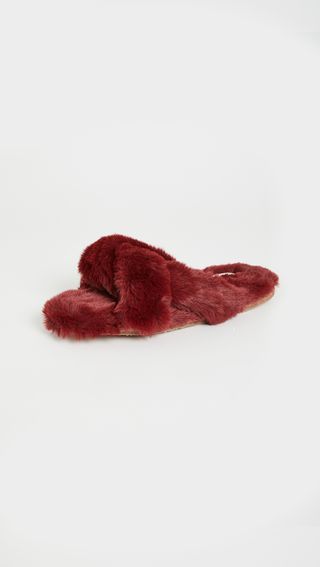 Madewell + Crisscross Furry Slippers