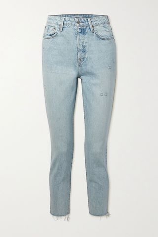 Grlfrnd + Karolina Frayed High-Rise Skinny Jeans