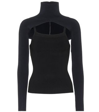 Peter Do + Cutout Turtleneck Sweater in Black