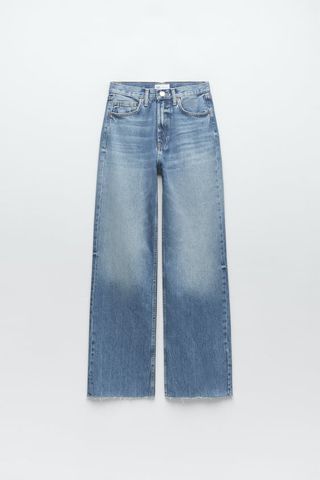 Zara + Wide-Leg TRF Jeans