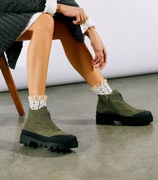 Free People + Everest Zip Front Ankle Boots