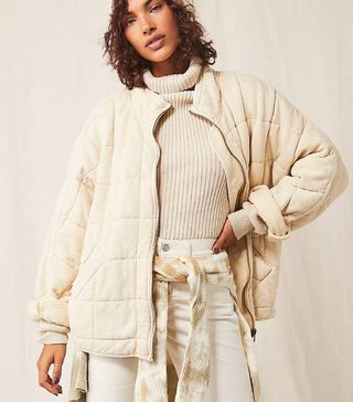 Free People + Dolman Quilted Knit Jacket