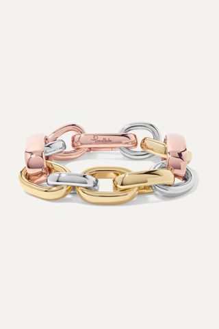 Pomellato + Iconica 18-Karat Yellow and Rose Gold and Rhodium-Plated Bracelet
