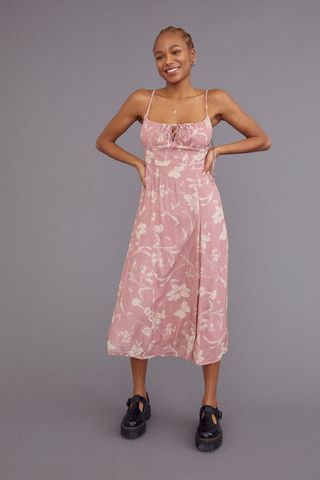 Urban Outfitters + Kamaryn Tie-Front Midi Dress