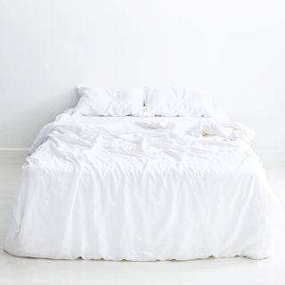 Bed Threads + White 100% Flax Linen Bedding Set