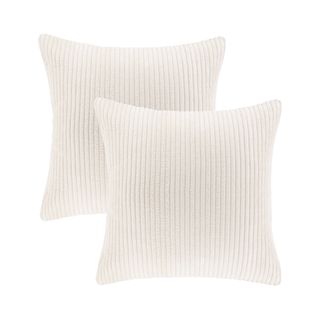 Plantoscope + Soft Corduroy Striped Velvet Decorative Throw Pillow 2 Pack