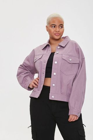 Forever21 + Drop-Sleeve Twill Jacket