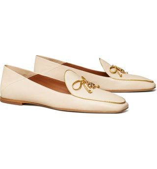Tory Burch + Logo Charm Collapsible Loafer