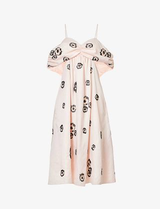 Stine Goya + Francesca Abstract-Print Recycled-Polyester Midi Dress