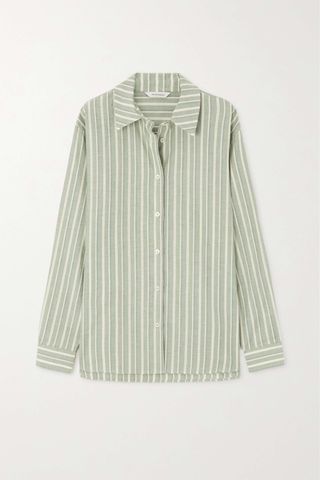 Holzweiler + Blaou Striped Cotton-Poplin Shirt