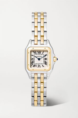 Cartier + Panthère De Cartier 22mm Small 18-Karat Gold and Stainless Steel Watch