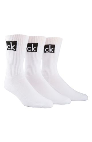 Calvin Klein + Logo 3-Pack Crew Socks