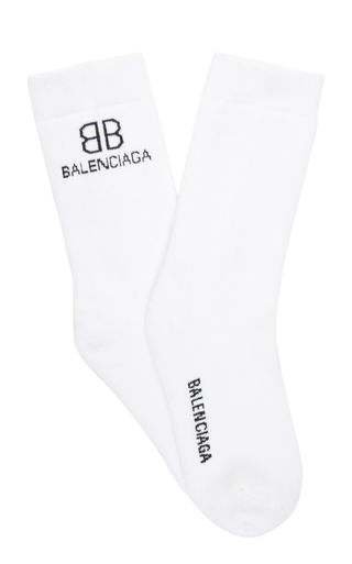 Balenciaga + BB Intarsia-Knit Socks