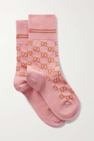 Gucci + Jacquard-Knit Cotton-Blend Socks