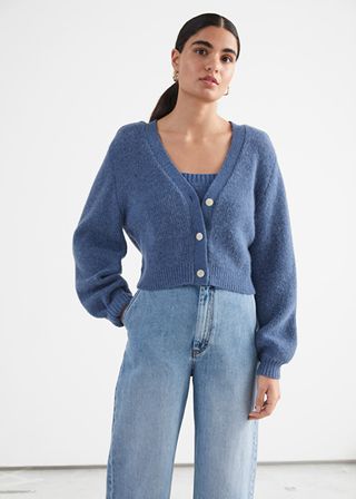 & Other Stories + Cropped Boxy Knit Cardigan