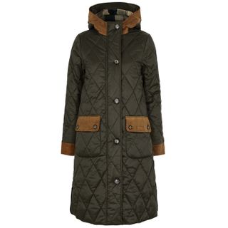 Barbour + Mickley Dark Green Quilted Shell Jacket