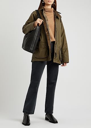 Barbour by AlexaChung + Carmen Brown Waxed Cotton Jacket