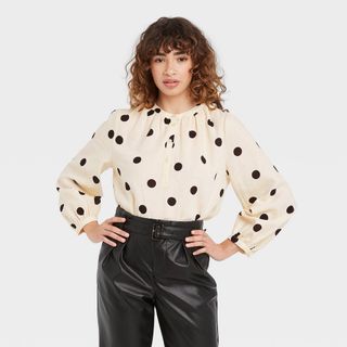 Who What Wear + Balloon Long Sleeve Top