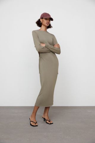 Zara + Knit Dress With Slits