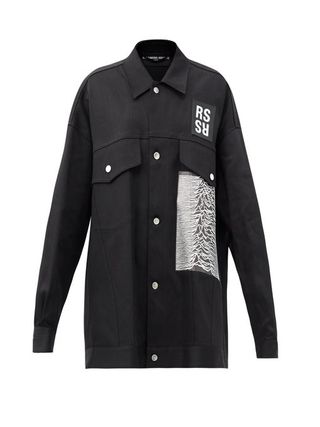 Raf Simons + S/S 18 Joy Division-Print Denim Jacket