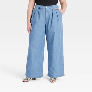 Who What Wear x Target + High-Rise Wide Leg Jeans
