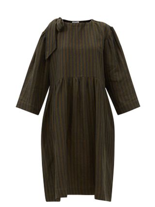 Cawley + Mary Striped Linen Dress