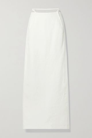 Jacquemus + Novio Cutout Linen-Jacquard Maxi Skirt