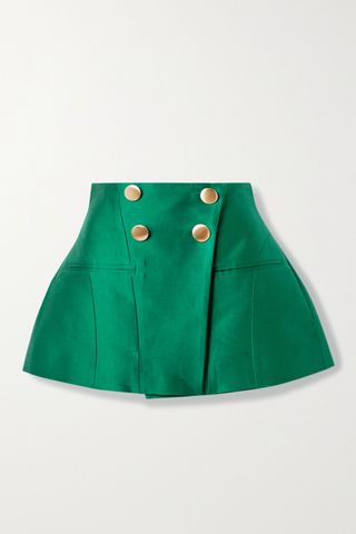 TRE by Natalie Ratabesi + The Janet Cotton and Silk-Blend Mini Skirt