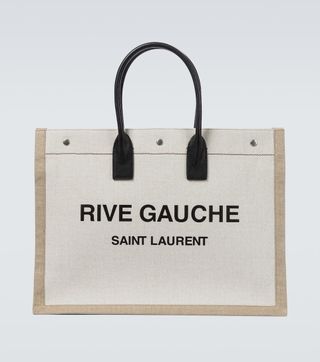 Saint Laurent + Rive Gauche Canvas Tote Bag