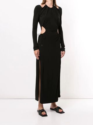 Dion Lee + Ruched Cut-Out Dress