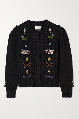 Dôen + Forget-Me-Not Embroidered Cardigan