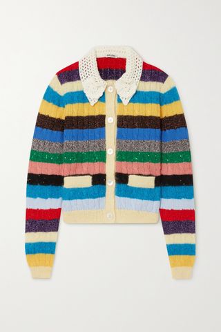 Miu Miu + Crochet Collar Cardigan