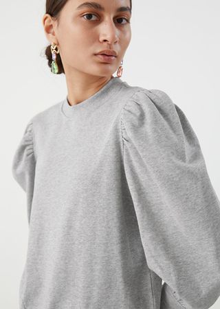 & Other Stories + Puff Sleeve Cotton Sweater