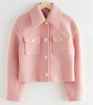& Other Stories + Buttoned Patch Pocket Wool Jacket
