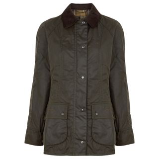 Barbour + Beadnell Dark Green Waxed Cotton Jacket