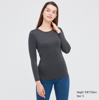 Uniqlo + Heattech Jersey Scoop Neck Thermal Top