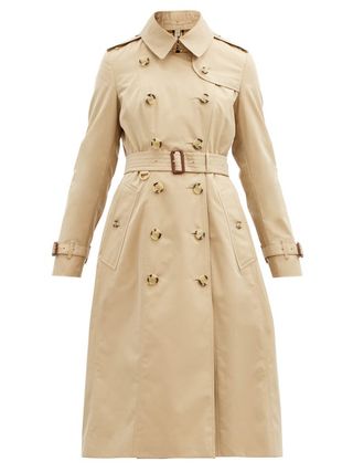 Burberry + Chelsea Long Cotton-Gabardine Trench Coat