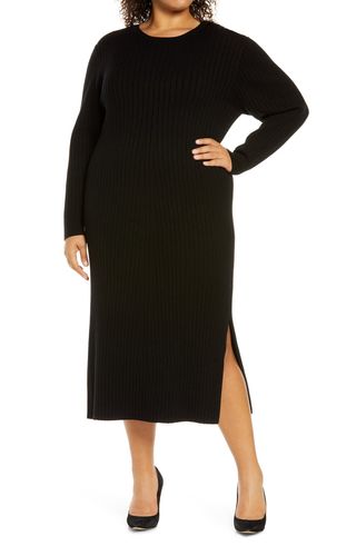 WAY x BFF Hollie + Back Long Sleeve Sweater Dress