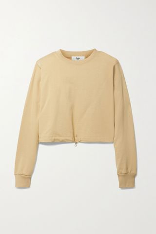 Frankie Shop + Vanessa Cropped French Cotton-Terry Sweatshirt